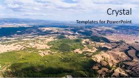  Presentation with stone quarry - Audience pleasing theme consisting of aerial view of stone quarry backdrop and a light blue colored foreground