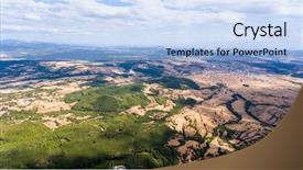  Presentation with stone quarry - PPT layouts featuring aerial view of stone quarry background and a light blue colored foreground