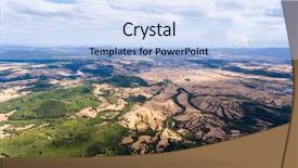  Presentation with stone quarry - Cool new slides with aerial view of stone quarry backdrop and a light blue colored foreground