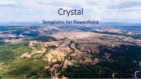  Presentation with stone quarry - Theme enhanced with aerial view of stone quarry background and a sky blue colored foreground