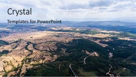  Presentation with stone quarry - Amazing PPT layouts having aerial view of stone quarry backdrop and a  colored foreground