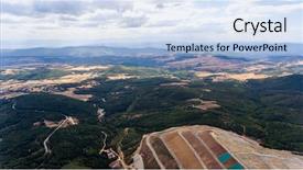  Presentation with stone quarry - Slide deck consisting of aerial view of stone quarry background and a  colored foreground