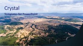  Presentation with stone quarry - Theme having aerial view of stone quarry background and a  colored foreground