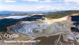  Presentation with stone quarry - PPT layouts having aerial view of stone quarry background and a gray colored foreground