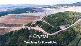  Presentation with stone quarry - Audience pleasing slide deck consisting of aerial view of stone quarry backdrop and a tawny brown colored foreground