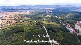  Presentation with stone quarry - Slides enhanced with aerial view of stone quarry background and a dark gray colored foreground