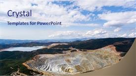  Presentation with stone quarry - PPT layouts consisting of aerial view of stone quarry background and a sky blue colored foreground