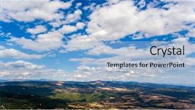  Presentation with stone quarry - Beautiful slides featuring aerial view of stone quarry backdrop and a light blue colored foreground