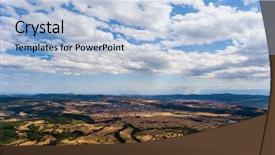  Presentation with stone quarry - Audience pleasing theme consisting of aerial view of stone quarry backdrop and a light blue colored foreground