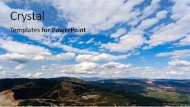  Presentation with stone quarry - Amazing PPT layouts having aerial view of stone quarry backdrop and a light blue colored foreground