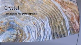  Presentation with stone quarry - Beautiful slide set featuring aerial view of stone quarry backdrop and a light gray colored foreground
