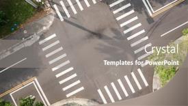  Presentation with intersection - Presentation featuring aerial-view-of-street-intersection background and a gray colored foreground