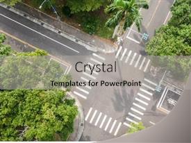 Powerpoint Intersection Demo Aerial View Of Street Intersection PPT template 14 | CrystalGraphics