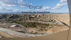  Presentation with los angeles - Slide deck enhanced with aerial-view-of-suburban-landscape background and a light blue colored foreground