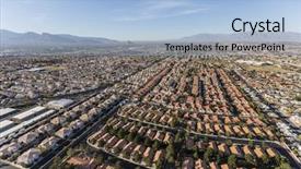  Presentation with nevada - Amazing slide set having aerial view of suburban neighborhood backdrop and a light blue colored foreground