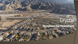  Presentation with los angeles - PPT theme with aerial-view-of-suburban-sprawl background and a gray colored foreground