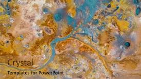  Presentation with sulfur - Cool new slides with aerial-view-of-sulfur-hot backdrop and a coral colored foreground