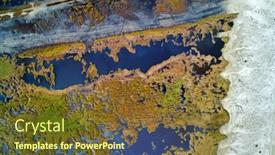  Presentation with plants growing - PPT layouts with aerial-view-of-sulina-region background and a tawny brown colored foreground