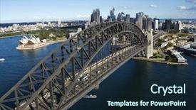  Presentation with sydney - Presentation enhanced with aerial view of sydney harbour background and a wine colored foreground
