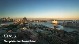  Presentation with sydney harbour bridge - Cool new slides with aerial-view-of-sydney backdrop and a dark gray colored foreground