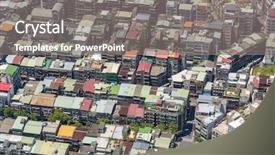  Presentation with taipei - PPT theme having aerial view of taipei city background and a gray colored foreground