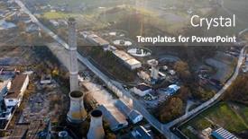  Presentation with industrial zone - Theme enhanced with aerial-view-of-territory background and a gray colored foreground