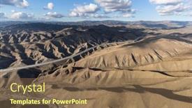  Presentation with freeway - Slide deck with aerial-view-of-the-14 background and a tawny brown colored foreground