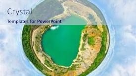  Presentation with czech republic - Presentation featuring aerial-view-of-the-abandoned background and a sky blue colored foreground