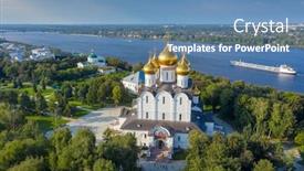  Presentation with aerial - Colorful slides enhanced with aerial-view-of-the-assumption backdrop and a teal colored foreground