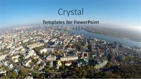  Presentation with autumn - Slides consisting of aerial-view-of-the-autumn background and a light blue colored foreground