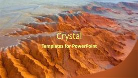  Presentation with mongolia gobi - Audience pleasing slides consisting of aerial-view-of-the-bayanzag backdrop and a red colored foreground