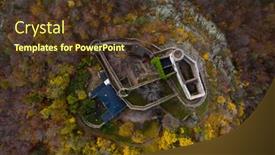  Presentation with medieval - PPT layouts with aerial-view-of-the-beautiful background and a tawny brown colored foreground