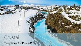  Presentation with geothermal - PPT theme having aerial-view-of-the-blue background and a light blue colored foreground