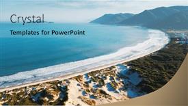  Presentation with brazil - Presentation having aerial-view-of-the-brazilian background and a light blue colored foreground