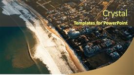  Presentation with brazil - Slide set enhanced with aerial-view-of-the-brazilian background and a tawny brown colored foreground