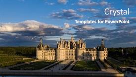  Presentation with aerial - Amazing PPT layouts having aerial-view-of-the-castle backdrop and a teal colored foreground