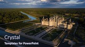  Presentation with castle - Beautiful theme featuring aerial-view-of-the-castle backdrop and a wine colored foreground