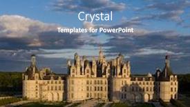  Presentation with castle - Colorful slide deck enhanced with aerial-view-of-the-castle backdrop and a teal colored foreground