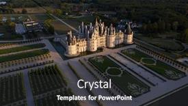  Presentation with gardens - Theme having aerial-view-of-the-castle background and a dark gray colored foreground