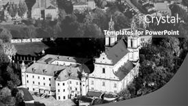  Presentation with bishop church - PPT theme enhanced with aerial-view-of-the-church background and a gray colored foreground