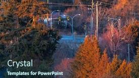  Presentation with vancouver city - PPT theme having aerial view of the city woods at vancouver canada background and a wine colored foreground