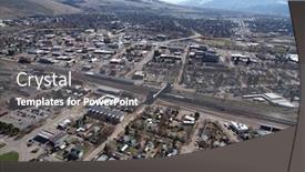  Presentation with montana - Audience pleasing presentation consisting of aerial view of the city of missoula montana backdrop and a gray colored foreground