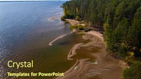  Presentation with russia - Beautiful slides featuring aerial-view-of-the-coastline backdrop and a tawny brown colored foreground