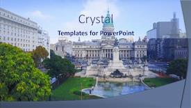  Presentation with congress - Slide deck featuring aerial-view-of-the-congress background and a sky blue colored foreground