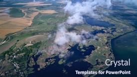  Presentation with danube - PPT theme having aerial-view-of-the-danube background and a navy blue colored foreground