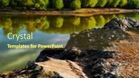  Presentation with danube - Slide deck featuring aerial-view-of-the-danube background and a tawny brown colored foreground