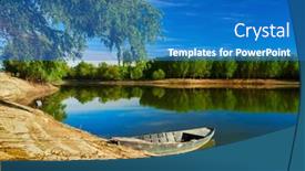  Presentation with danube - Cool new theme with aerial-view-of-the-danube backdrop and a teal colored foreground