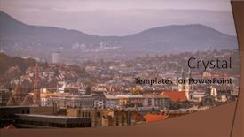  Presentation with budapest - Presentation consisting of aerial-view-of-the-downtown background and a  colored foreground