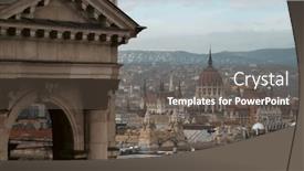  Presentation with foggy - Presentation theme enhanced with aerial-view-of-the-downtown background and a gray colored foreground