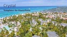  Presentation with dominican republic - Slide deck consisting of aerial-view-of-the-famous background and a light blue colored foreground